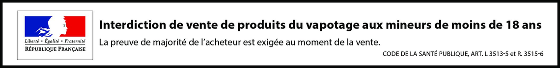 Interdiction de vente des produits de vapotage aux mineures de moins de 18 ans.