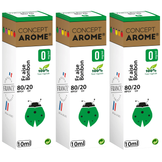 3x10ML FRAISE BONBON 00MG