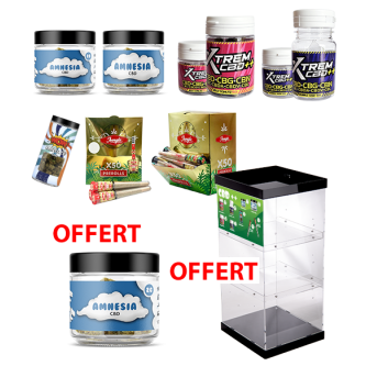 LOT CBD ++ AVEC PRESENTOIR ET PUFF++ OFFERT