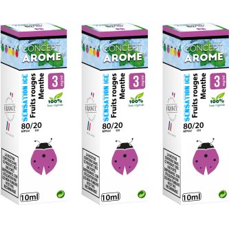 3x10ML ICE FRUITS ROUGES 03MG