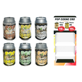 LOT 36 POP CORNE + PRESENTOIR