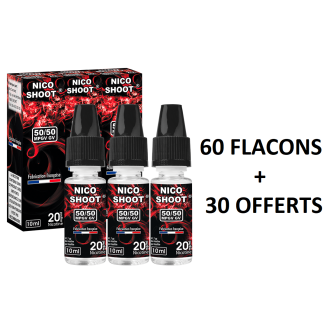 PROMO 60 FLACONS DE NICOSHOOT + 30 OFFERT