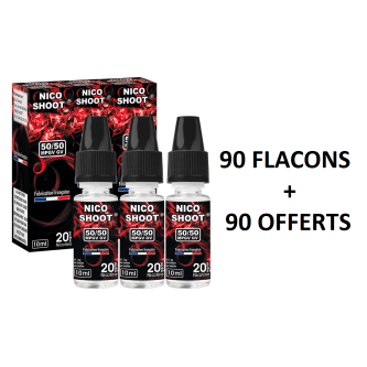 PROMO 90 FLACONS DE NICOSHOOT + 90 OFFERTS