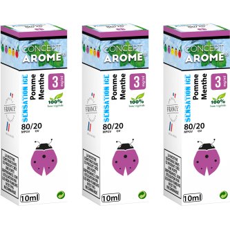 3x10ML ICE POMME 03MG