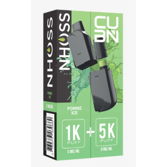 B.5 CUB'N POD 2ML + FLACON 10ML POMME ICE 20MG