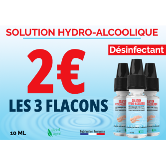 LOT 200 FLACONS 10 ML SOLUTION HYDRO-ALCOOLIQUE