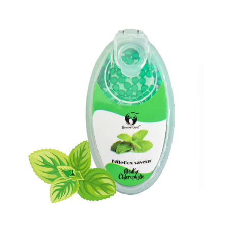B.10 ETUIS DE 100 BILLES MENTHE CHLORO - CAPSULE AROMATIQUE -  DIVERSIFICATION