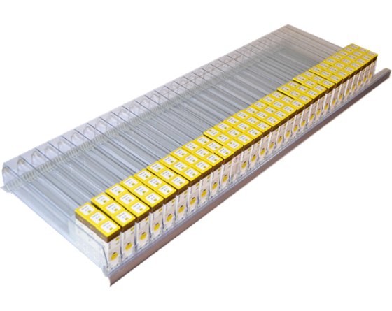 RANGEES A POUSSOIR 1 METRE LINEAIRE - PRESENTOIRS - E-CIGARETTES - Maison  de Vapotage